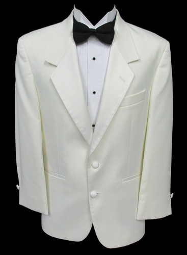 Men ivory tuxedo jacket two - jacket,